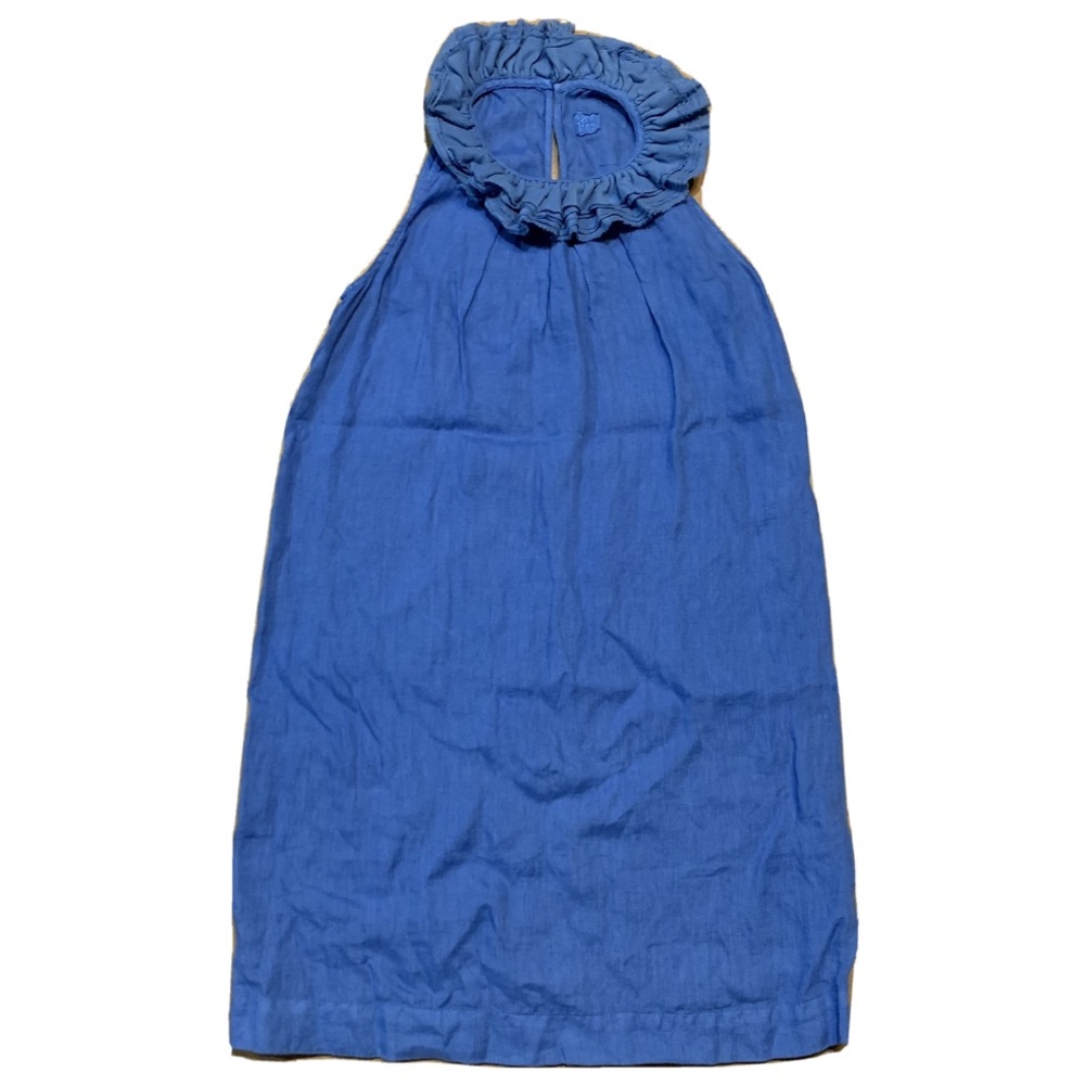 120% Lino Ruffle Collar Linen Mini Dress, Size 40 (US 4)